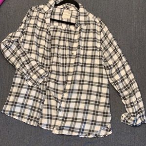 White plaid super soft flannel